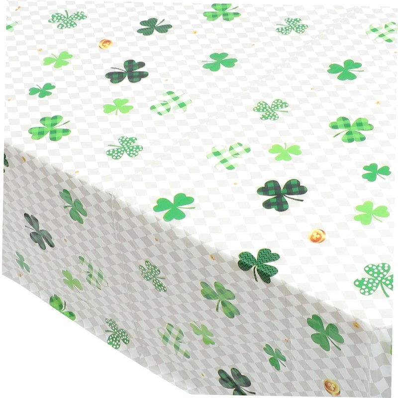 Alipis 2pcs Shamrock Party Tablecloth St. Patrick's Day Party Supplies