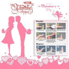 Rchovsam Valentine's Day French Press on Nails Medium Square Nails Press Ons Red Pink Lips Designs False Nails Full Cover Artificial Fake Nails Valentine's Gift for Women 24pcs