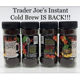 Trader Joe's 4X Trader Joe's Instant Coffee 3.5 oz Trader Joes Replaced Instant Cold Brew Jar