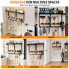 Tigerski Large Broom Mop Holder Wall Mounted with Top Shelf,3-in-1