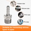 sourcing map 3pcs Stainless Steel Hose Barb Fitting 0.3" (8mm)
