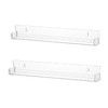 LikeU Nail Polish Rack Wall Mounted Shelf 2 Pack,Clear Acrylic
