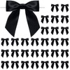 WRAPAHOLIC 30 Pcs 3" Black Satin Ribbon Bows with Twist Tie - Pretied Premade Craft Bows for Christmas Party Crafts Treat Bags Gift Wrapping Wedding Birthday Baby Shower