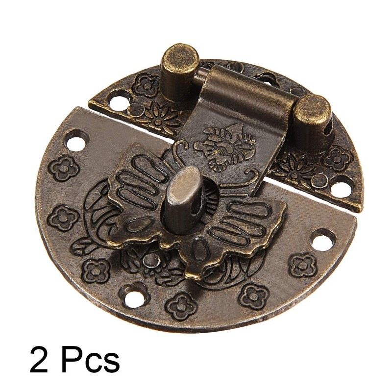 sourcing map Set of 2 Wooden Box Rectangular Closure Hasp