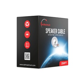 Cables Direct Online 16/4 250FT Speaker Cable Oxygen Free Copper, CL3 CMR in-Wall Rated, White Jacket, OFC Strands Compatible with Low Voltage LED Wire, Car Audio, Home Theater