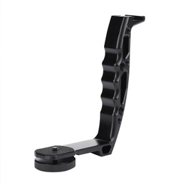 L-shaped Gimbal Grip, Aluminum Alloy Camera Gimbal L Bracket Extended Single Handle Grip With 1/4in and 3/8in Thread, for Zhiyun Crane 2 DJI Ronin-S Gimbal