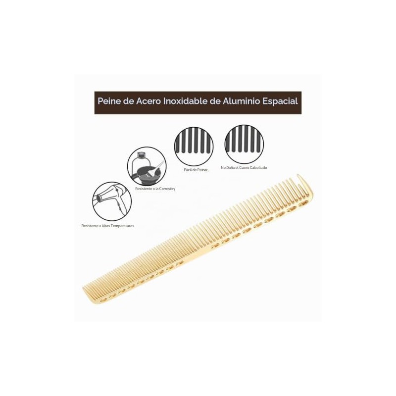 Semme Peine de Masaje antiestático de Acero Inoxidable, Herramientas de