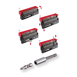 VESSEL 30 Piece Screwdriver Set Torsion Impact Ball + Bit Holder