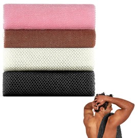 4PCS African Net Sponge Beauty Skin Wash Towel African Wash Net Back Scrubber African Net for Daily Use African Wash Cloth Net Exfoliating Back Scrubber for Body African Exfoliating Net
