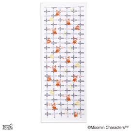 Towel Museum 47-0212120 Tenugui Towel, Made in Japan, 100% Cotton, Approx. 13.4 x 35.4 inches (34 x 90 cm), Moomin, Gray