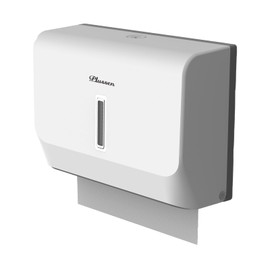 PLUSSEN Wall Mounted Commercial Paper Towel Dispenser, No Drill Hand Towels Dispenser Multifold Trifold c Fold for Home Industry Bathroom 10.8" L x 3.5" W x 8" H