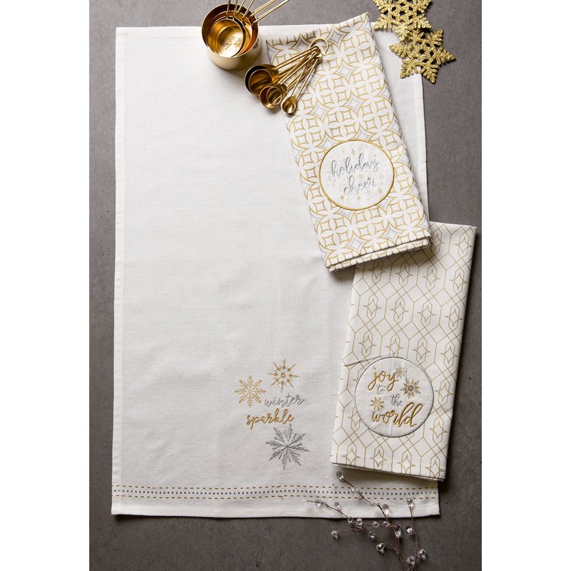 DII Cotton Christmas Holiday Dish, Decorative Oversized Towels, Perfect Home