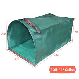 Kalekey 2 Pack Yard Waste Bags, 72 Gallon Yard Garden Bags for Leaves Lawn and Leaf Bags, Reusable Yard Garden Bags for Leaves Lawn Trash (270L)