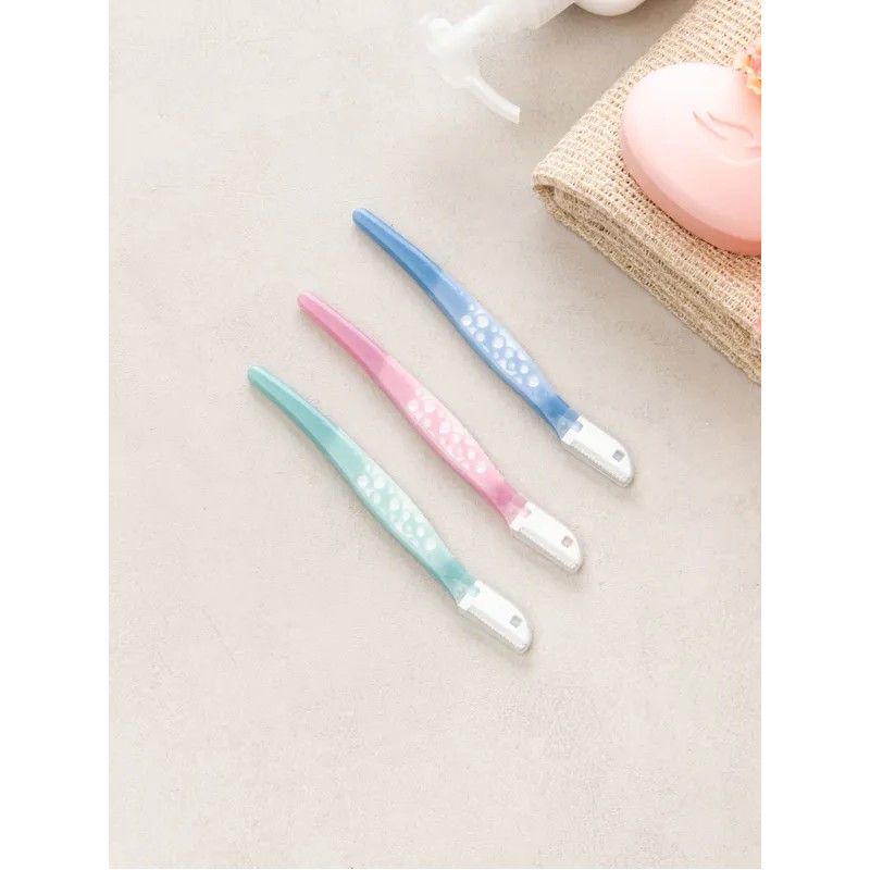 DAISO Kaijirushi Women's CAN Eyebrow Razor 3-Pack
