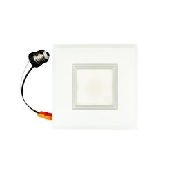 Topaz RTL6-SQ-9W-CS-WH 6" Performance LED Light Recessed Retrofit Downlight, 9 Watt, CCT Color Selectable, Dimmable LED, 90 CRI, 50K Hours Long Life, Square Baffle Trim