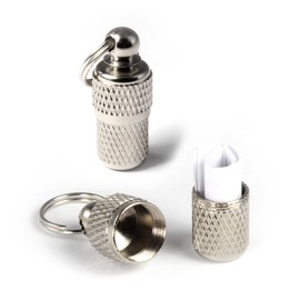 Ganzoo 2er Set Addressanhänger für Hunde und Katzen, ID Anhänger für Haustiere, Haustierbedarf, Minibox aus Edelstahl - Marke