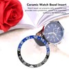 38mm Diameter Black Blue Watch Bezel Insert Base Ring White