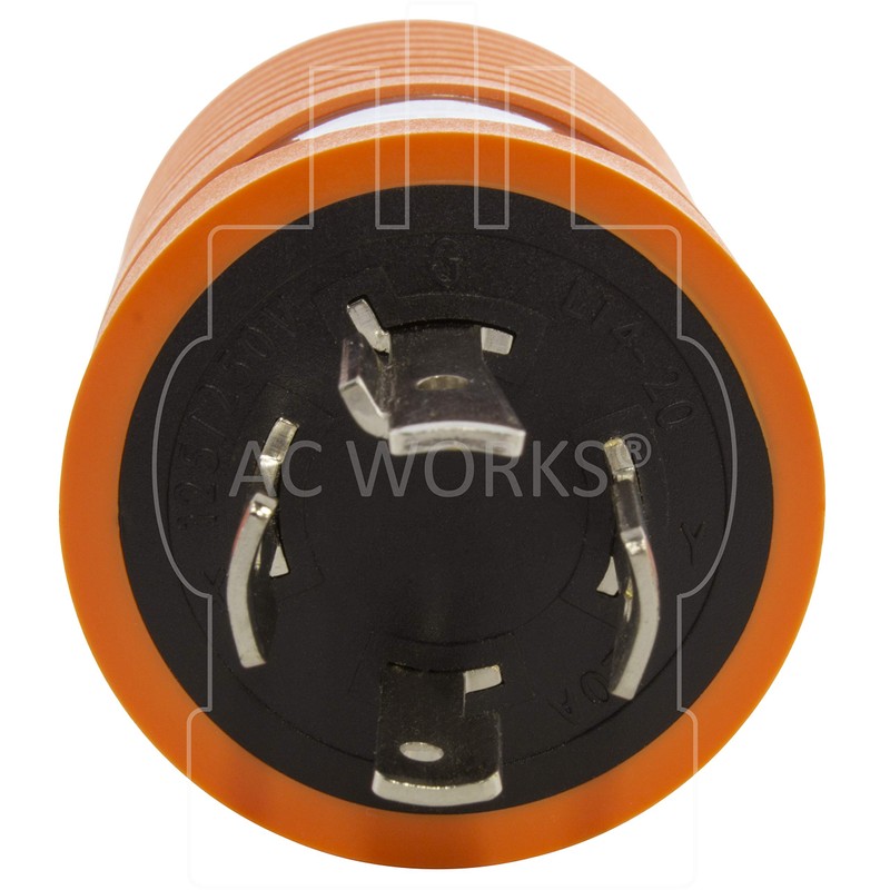 AC WORKS Generator to Transfer Switch L14-30 Inlet Box Adapter