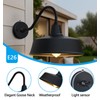 JOESA Dusk to Dawn Outdoor Farmhouse Barn Light, Waterproof, Rust