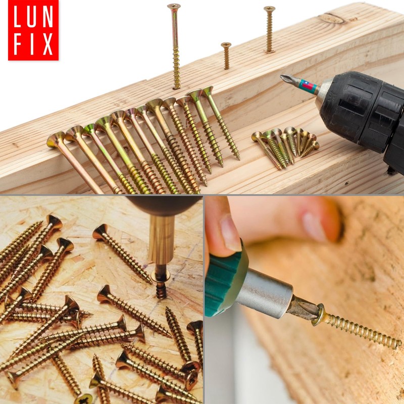 325 Holzschrauben Sortiment mit Koffer und Bit Sortimentsbox
