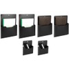 QWORK Multi-Sized Magnetic File Holder Set, 6 Pack Black Polypropylene