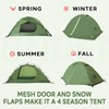2-Person Backpacking Tent for 4-Season - Winter Waterproof Tent for