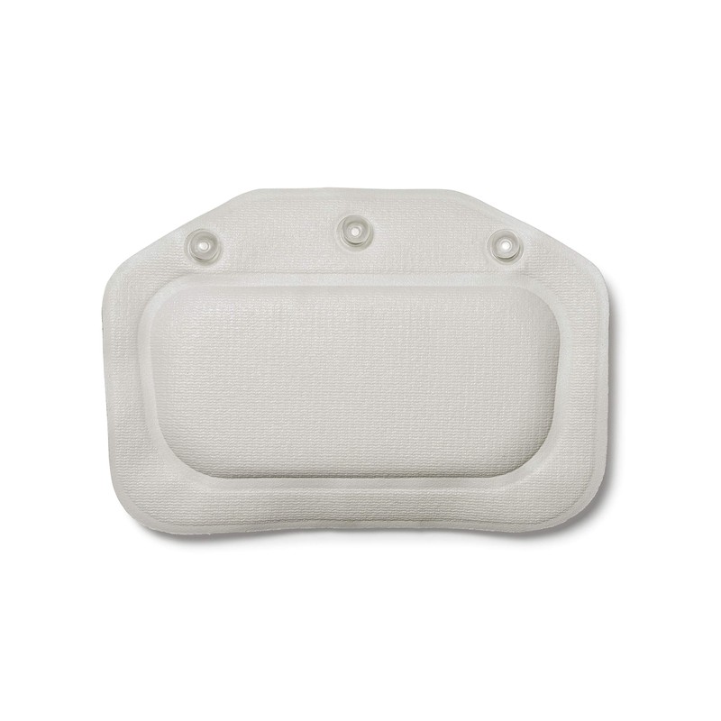 Croydex Bath Pillow, White (BG2070-22), Non-Slip Bath Pillow, 21 x