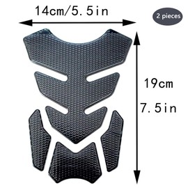 QIUMING Pack of 2 Tank Pad Normal Tank Protector Compatible Carbon Fibre Tank Pad Motorcycle Sticker Pad for Motorcycle Tank Suitable for Most Motorcycles Protects the Motorcycle from Scratches