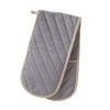 Eddingtons Smithfield Butcher's Stripe Double Oven Glove - Grey