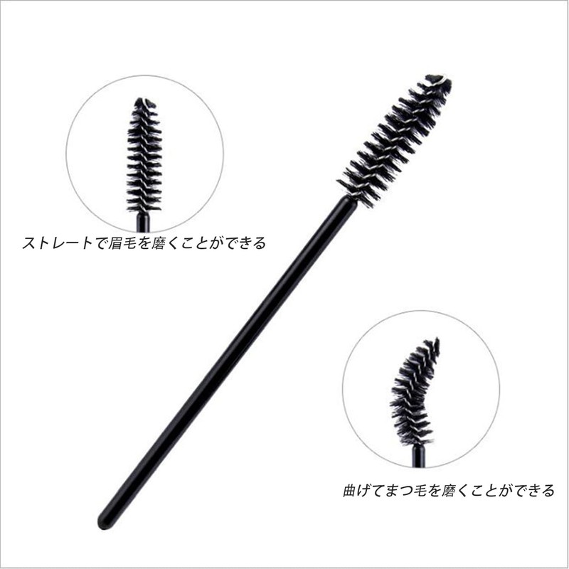Mirhua 100 Pcs Disposable Eyelash Brush, Eyebrow Brush, Screw Brush,