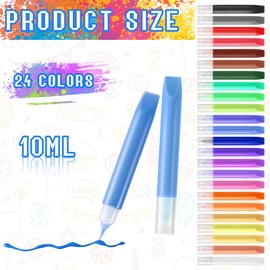 Motipuns 72 Pcs Suncatcher Paint Pens Bulk DIY Stained Glass Paint Window Art Paint Pen for Kids Neon Suncatcher Kit Suncatcher Paint Crafts Sets for Kids 10 ml Per Pack 24 Colors