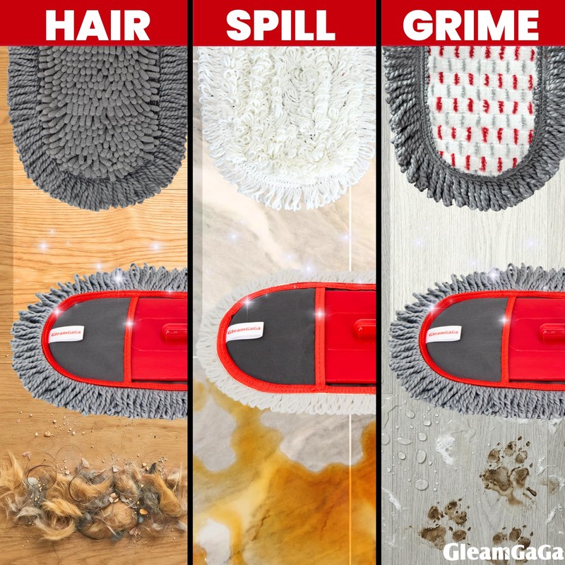 Dust Mop for Floor Cleaning for Hardwood, Laminate, Tile &