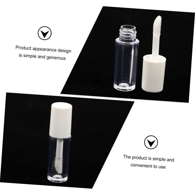 Healeved 10pcs Empty Lip Gloss Tube Squeeze Bottles for Diy