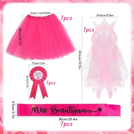 Men's JGA Costume Set, Stag Night Men's Costume, JGA Outfit Men with JGA Crown Veil, Badge, Sash, Tulle Skirt, JGA Party Costume Accessories, Men's Wedding Decoration for Men