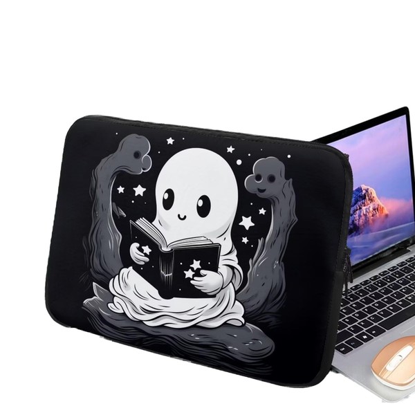 Showudesigns Cute Ghost Computer Sleeve for Women Men Slim Laptop