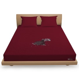 SGI bedding RV Bunk Mattress Protector 30X76 Cot Bed Super Soft Waterproof and Breathable Terry Cotton Mattress Protector for RV Bunks and Truck Sleepers - Perfectly Fitted up to 15" Deep - Burgundy