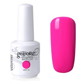Vishine Soak-Off UV LED Gel Polish Nail Art Manicure Lacquer Hot Pink(099)