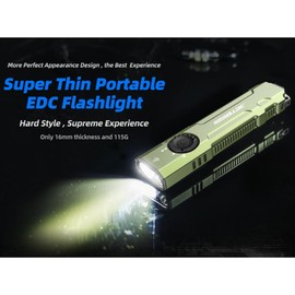 JETBeam E26 Pocket Flashlight,3000 Lumens USB C Rechargeable Flashlight 5 Modes,Dual White Light Source Output+Green Beam Combo,Power by Rechargeable Built-in Battery,IPX8 Waterproof Rating
