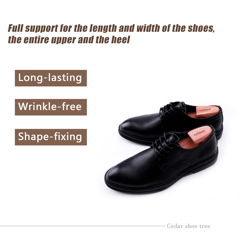 Refined.Cedar Shoe Tree 2 Pack Red Cedar Wooden Shoe Trees