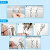 ZHEJIA Curtain Hooks Sliding Rings Set of 100 Curtain Rails