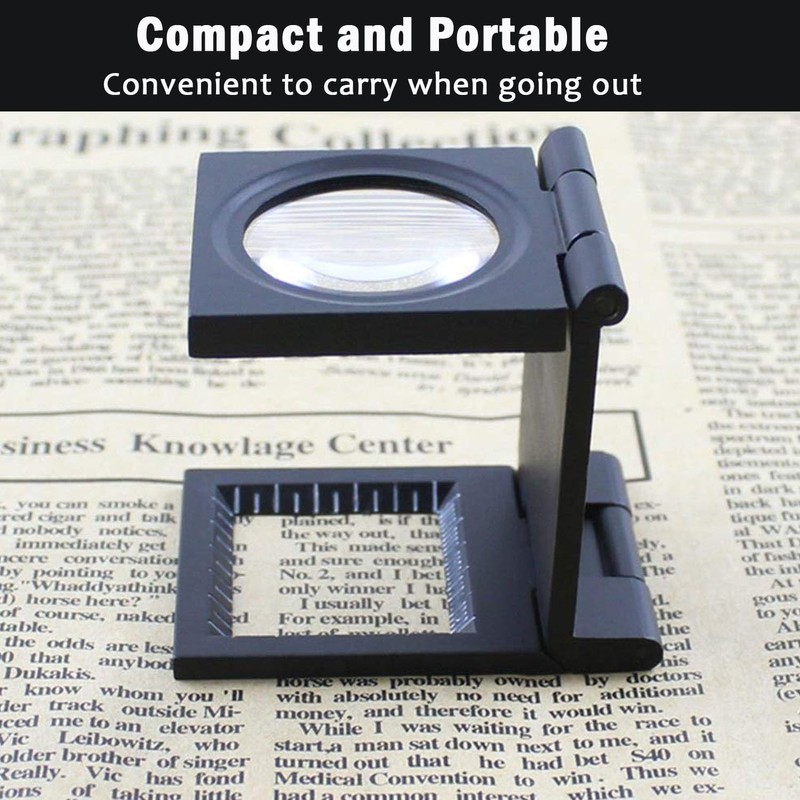 Rongon Pocket Magnifier Small Folding Magnifying Glasses 10X 28mm Mini