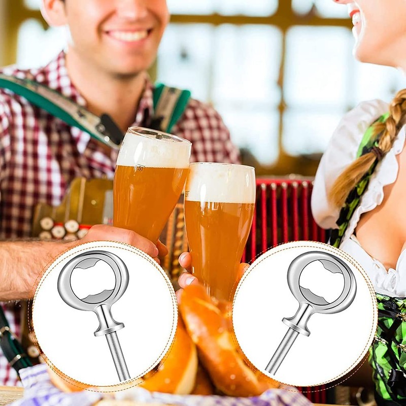 linlinfa 8 Pieces Bottle Opener Set Metal Bottle Opener DIY