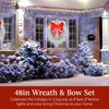Best Choice Products 48in Pre-Lit Outdoor Christmas Wreath Decoration, LED