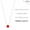 Bixorp Birthstone Necklace with Cubic Zirconia Pendant - Stainless Steel