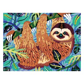 Mudpuppy Pygmy Sloth Endangered Species 300 Piece Puzzle from Mudpuppy - Celebrate Threatened Creatures with This Jigsaw Puzzle for Kids, 1% Donated to Born Free USA, 24" x 18", Ages 7+