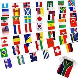 Banderas de la Copa Mundial 2026, 48 países, banderas internacionales para la Copa Mundial, fútbol, fiesta, deportes, bar, club, decoración de jardín,