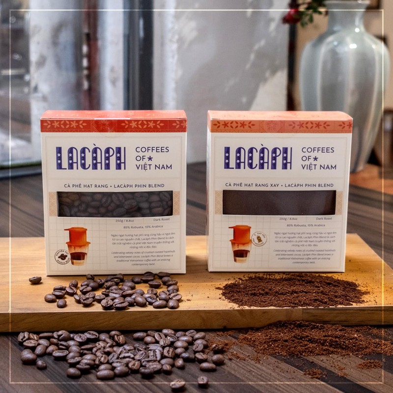 LACÀPH PHIN BLEND - Vietnamese Coffee Whole Bean with 85%