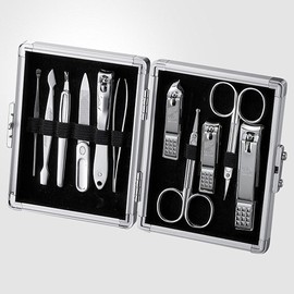 777 Three Seven Nail Clippers Kits Files Set DS-16000 Silver With Case