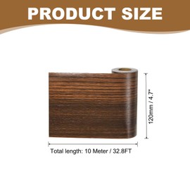 PATIKIL 4.7 Inch x 66ft Wood Grain Repair Tape, Self Adhesive Realistic Textured Repair Tape Patch for Floor Door Table Cabinets Desk, Brown Wood