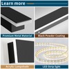 Daoseolo 39.3inch Modern Outdoor Wall Light, Black Outside LED Wall